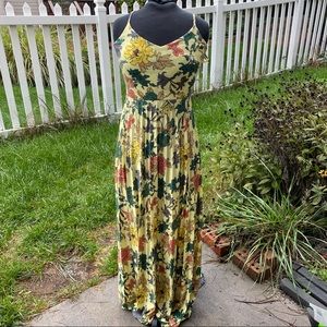 ASOS yellow floral maxi dress 💛